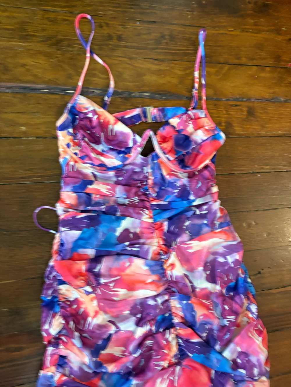 For love and lemons purple pink Natasha open back satin dress size M - Picture 4 of 6